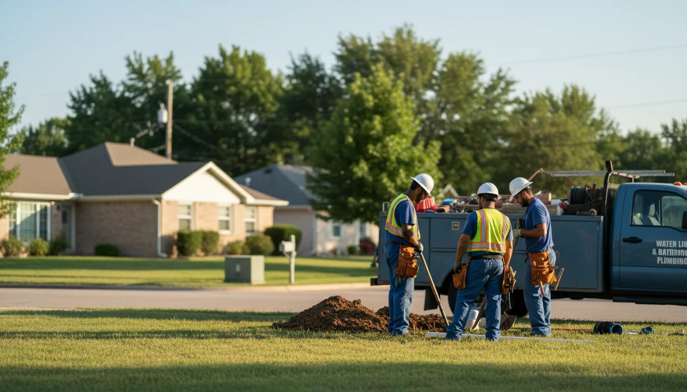 Residential water line and bathroom plumbing service in Loomis, NE